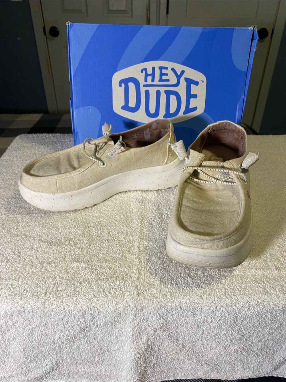 Hey Dude Women’s Slip-On Loafers in Light Beige